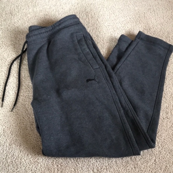 gray puma sweatpants
